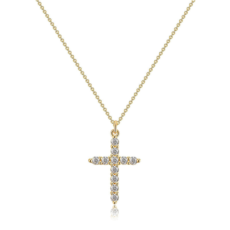COLORFUL BLING Cubic Zircon Cross Necklace