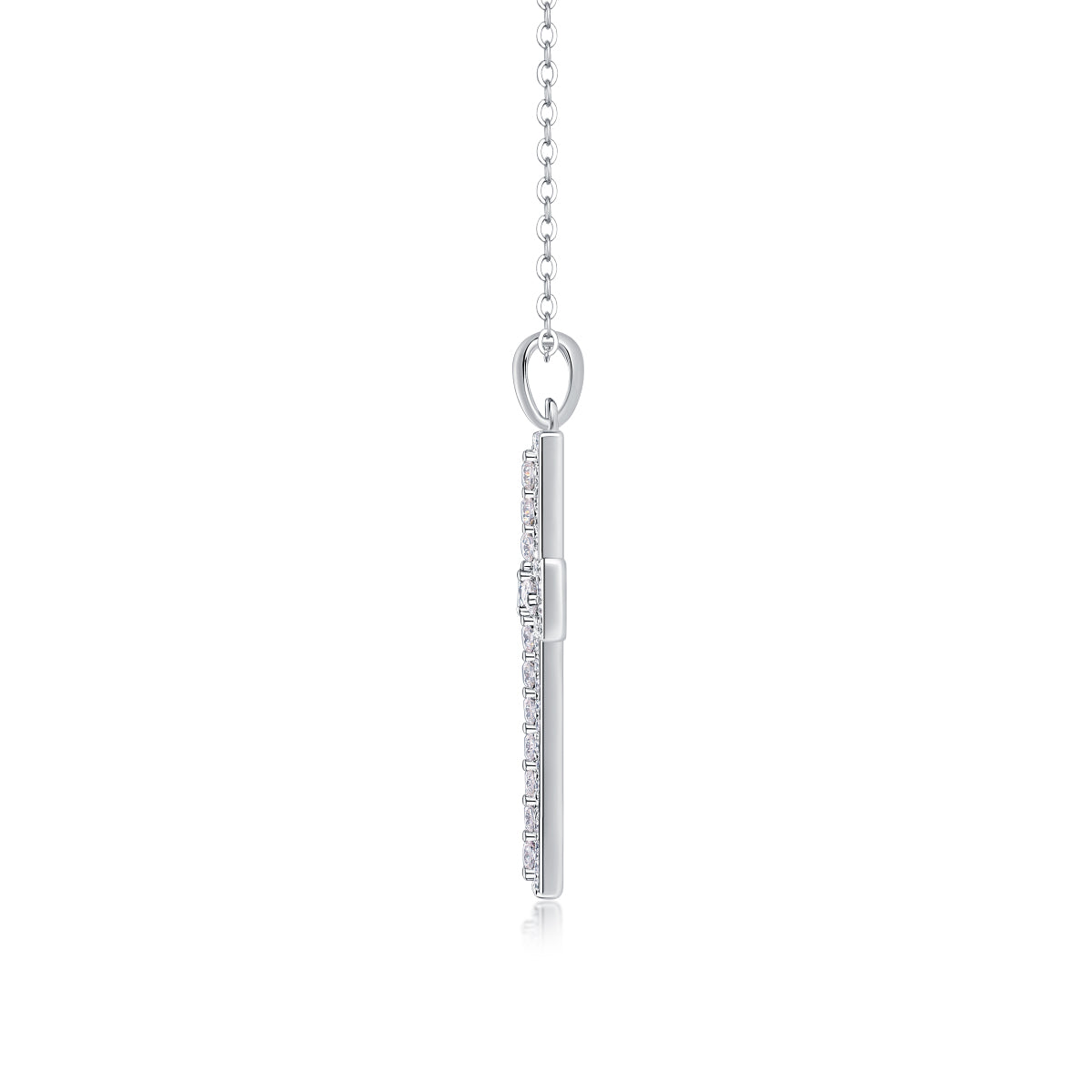 Shelter - Fashionable Jewelry Pendant Set With Moissanite S925 Sterling Silver And Platinum-plated Cross Diamond, Moissanite Silver Jewelry
