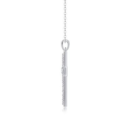 Shelter - Fashionable Jewelry Pendant Set With Moissanite S925 Sterling Silver And Platinum-plated Cross Diamond, Moissanite Silver Jewelry