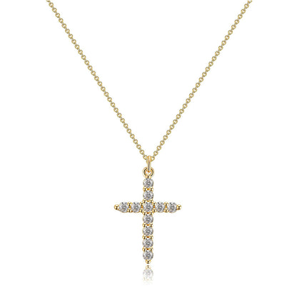 COLORFUL BLING Cubic Zircon Cross Necklace